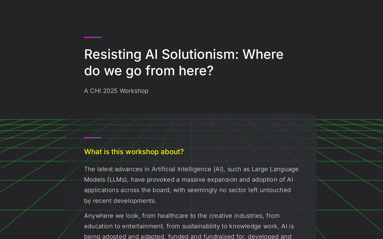 Resisting AI Solutionism